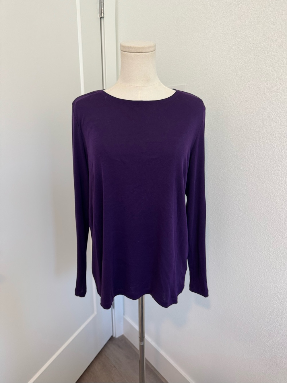 Talbots 100% Cotton Purple Long Sleeve